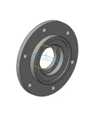 Чертеж и 3D модель детали крышка сальника в компасе