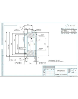 Чертеж и 3d модель детали ступица в программе компас