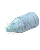 Чертеж и 3D модель детали обтекатель в программе компас