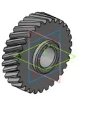 Чертеж и 3д модель детали колесо зубчатое m2,5 z30