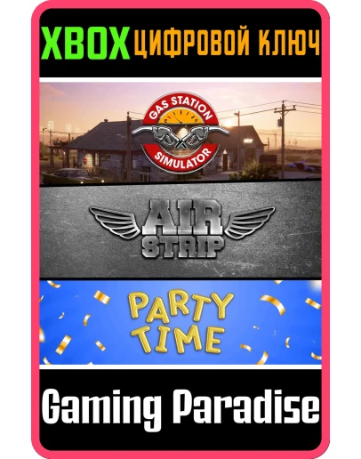 GAS STATION SIMULATOR, AIRSTRIP DLC AND PARTY TIME DLC