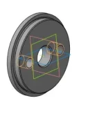 Чертеж и 3D модель детали шайба упорная в компасе