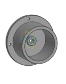 Чертеж и модель детали опора амортизатора в компас 3D