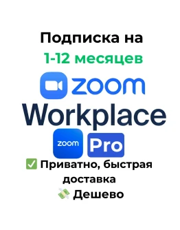 Подписка на Zoom Workplace Pro 1 - 12месяцев
