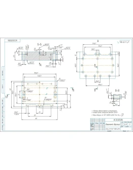 Чертеж и 3D модель детали ложемент верхний УС.03.00.084