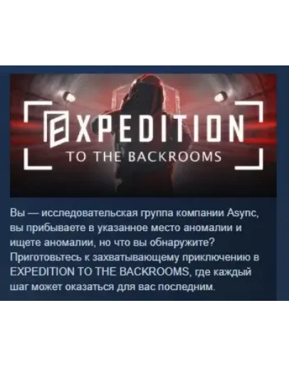 EXPEDITION TO THE BACKROOMS АВТОДОСТАВКА STEAM РОССИЯ