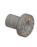 Чертеж и модель детали втулка соединительная в компасе