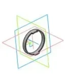 Чертеж и 3D модель детали кольцо прижимное в компасе Чертеж и 3D модель детали кольцо прижимное в компасе