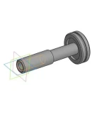 Чертеж и 3D модель детали поршень 00.54.003 в компасе