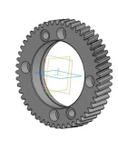 Чертеж и 3D модель детали шестерня m3 z50