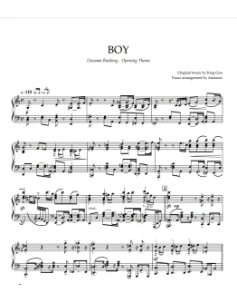 Ноты Animenz - BOY - Ousama Ranking OP1 Ноты Animenz - BOY - Ousama Ranking OP1