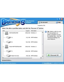 Программа для восстановлекния данных Boomerang + БОНУС