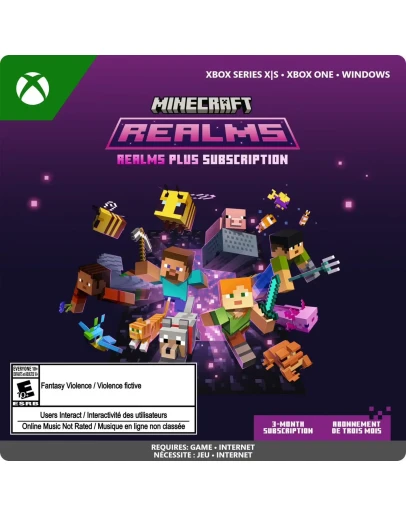 Minecraft Realms Plus 3 месяца BedrockXbox Код