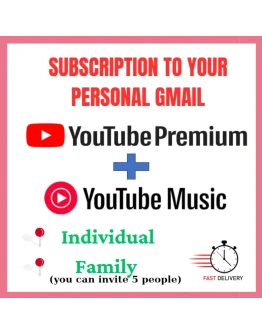 YouTube Premium и Music на 1 месяц для вашего gmail