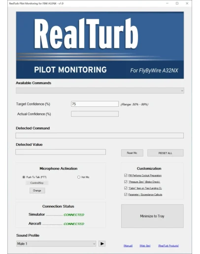 RealTurb Pilot Monitoring for A32NX MSFS