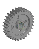 Чертеж и 3D модель детали колесо зубчатое m8 z30