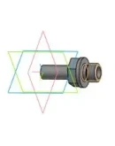 Чертеж и 3д модель детали штуцер в программе Компас 3D