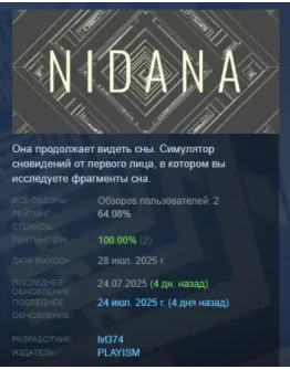 NIDANA АВТОДОСТАВКА STEAM РОССИЯ
