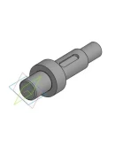Чертеж и 3д-модель детали вал простой формы в компасе