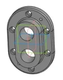Чертеж и 3D модель детали крышка 52.001 в компасе