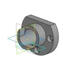Чертеж и 3д модель детали фланец в программе компас