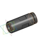 Чертеж и 3D модель детали переходник 4.15.00.016-ГГВ