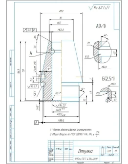 3D модель и чертеж детали 
