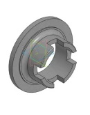 Чертеж и 3D модель детали муфта в программе Компас 3D