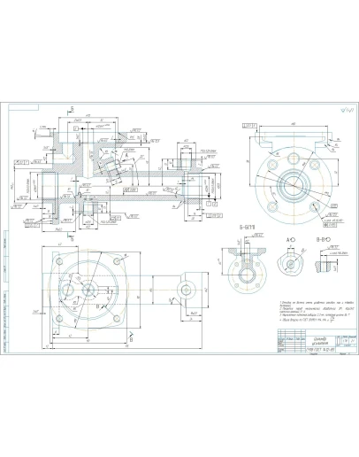 Чертеж цилиндр гидровакуумного усилителя тормозов
