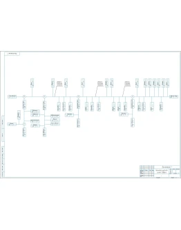 Чертеж схема сборки редуктора в программе Компас 3D