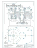 Чертеж схема сборки редуктора в программе Компас 3D