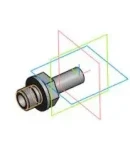 Чертеж и 3D модель детали штуцер в программе Компас 3D