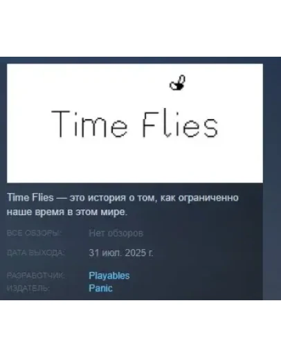 Time Flies АВТОДОСТАВКА STEAM РОССИЯ