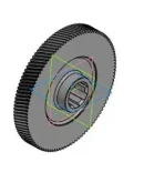Чертеж и 3D модель детали колесо зубчатое (m1 z105)