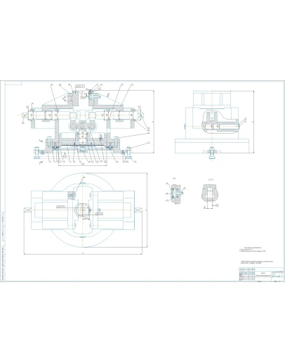 Чертеж тиски самоцентрирующие в программе Компас 3D
