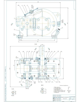 Чертеж редуктор цилиндрический одноступенчатый a125