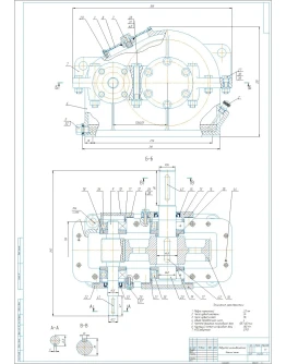 Чертеж редуктор цилиндрический одноступенчатый в компас