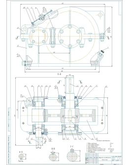 Чертеж редуктор цилиндрический одноступенчатый в компас