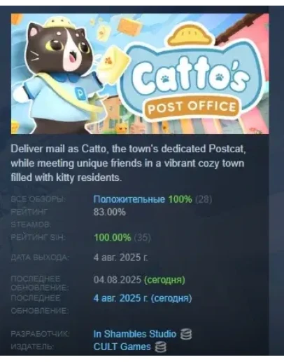 Catto's Post Office АВТОДОСТАВКА STEAM РОССИЯ