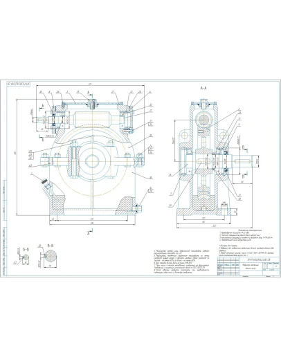 Чертеж редуктор червячный с верхним расположением u26