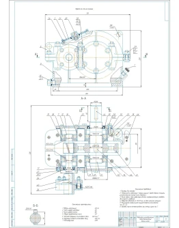 Чертеж редуктор цилиндрический одноступенчатый a100