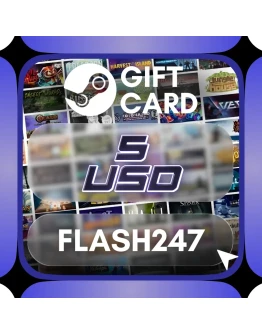 24/7 АВТО Steam Wallet 5 USD (Подарочная карта)