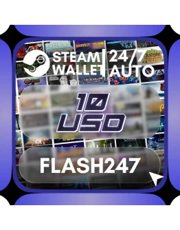 24/7 АВТО Подарочная карта Steam Wallet 10 USD