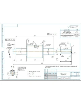 Чертеж червяк цилиндрический m9 z3 в компас 3D Чертеж червяк цилиндрический m9 z3 в компас 3D