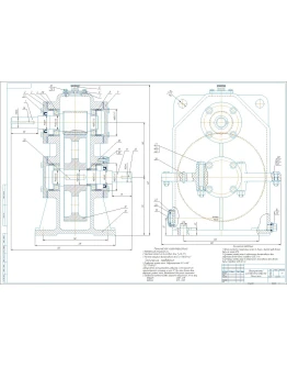 Чертеж редуктора одноступенчатого вертикального a160