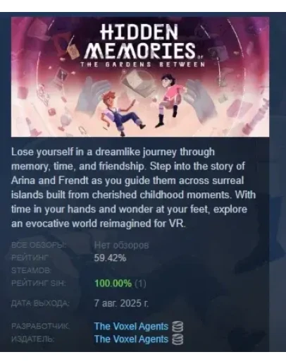 Hidden Memories of The Gardens Between STEAM РОССИЯ