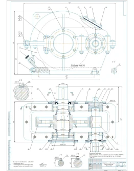 Чертежи редуктор цилиндрический одноступенчатый a160