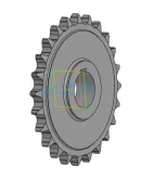 Чертеж и 3D модель детали звездочка ведущая в компасе Чертеж и 3D модель детали звездочка ведущая в компасе