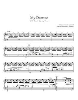Ноты Animenz - My Dearest Guilty Crown OP 10 Year