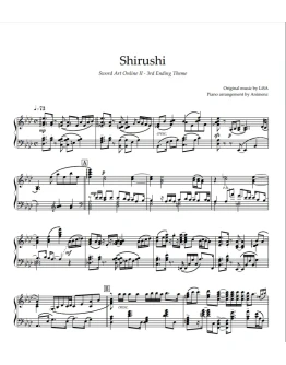 Ноты Animenz - Shirushi Sword Art Online II ED3